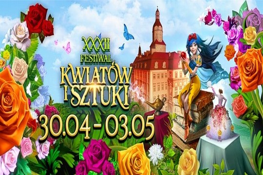 plakat wydarzenia XXXII Festiwal Kwiatów i Sztuki w Zamku Książ