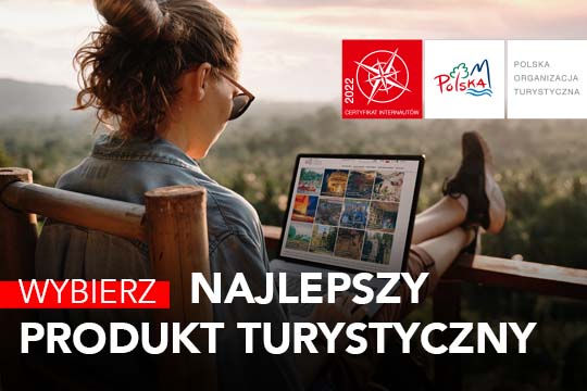 banner promujący głosowanie internautów na najlepszy produkt turystyczny w 2022 roku